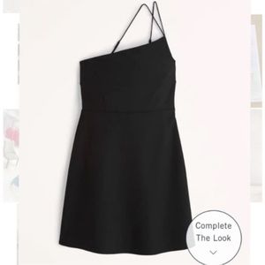 NWT abercombie & fitch Strappy One shoulder dress Skort in black